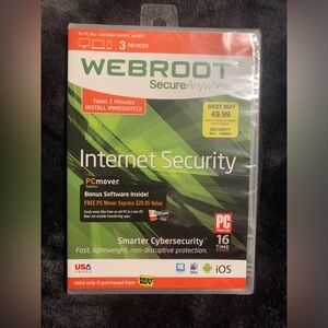 (NWT) WEBROOT Internet Security (with Bonus Software - PC Mover included)